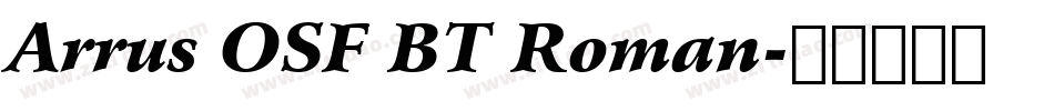 Arrus OSF BT Roman字体转换